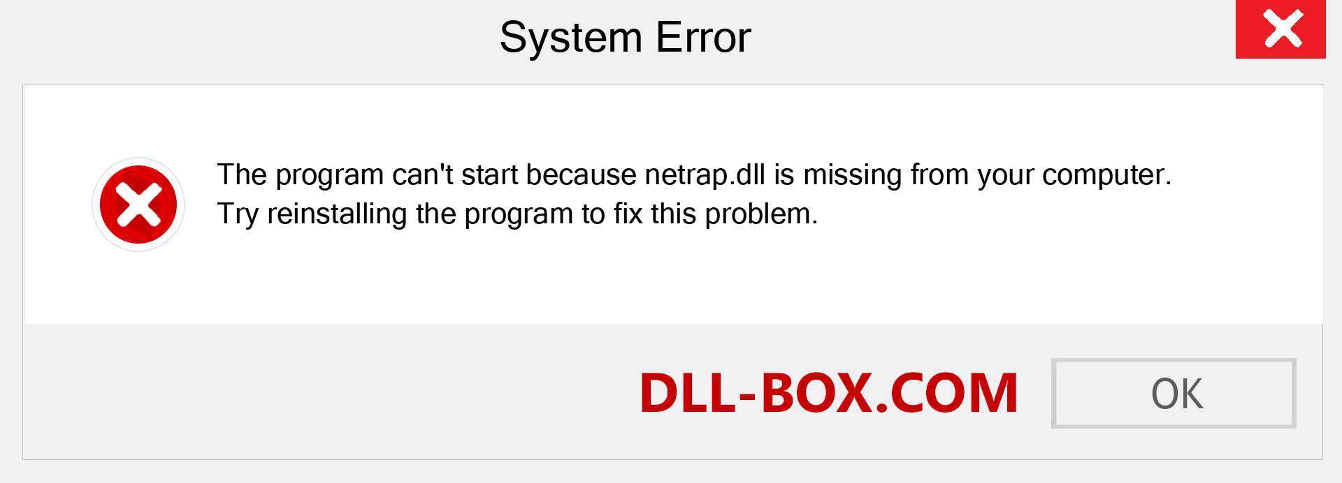  netrap.dll file is missing?. Download for Windows 7, 8, 10 - Fix  netrap dll Missing Error on Windows, photos, images